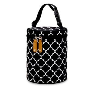 J.L Childress Black & White Baby Bottle Bag